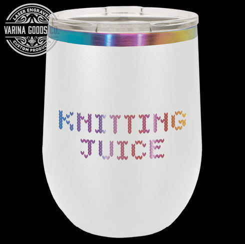 Laser Engraved Knitting Juice Wine Tumbler